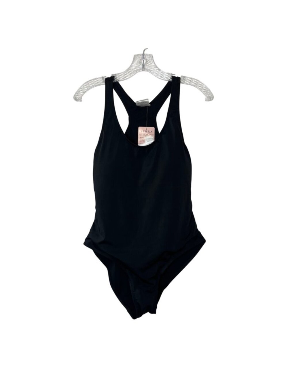 Serra One Piece Swimsuit Womens Large Black New Racerback - Picture 2 of 9